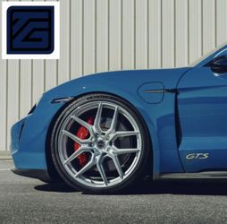 🔵💎 MV Forged MVF5 Concave Wheels ✨ Porsche 992 Fitment 20x9 / 21x12 Silver Finish 💎🩶