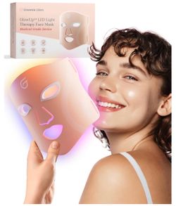 Groomie GlowUp LED Light Therapy Face Mask, 6 Light Modes for Skin Care