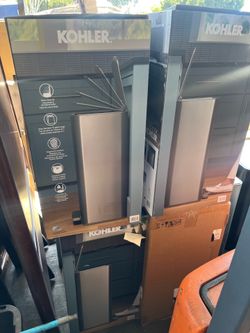 Kohler stainless steel 13 gallon step trash cans
