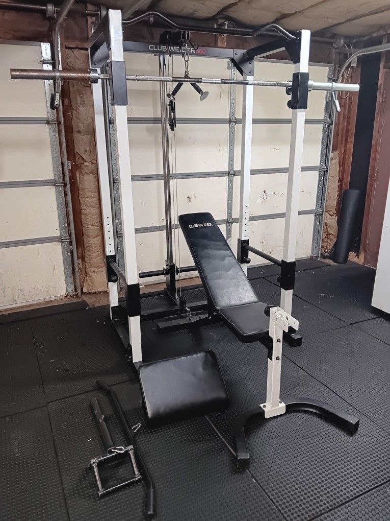 Squat Rack, Bench, Bar