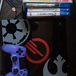 PS4 Star Wars E with one controller and Six games