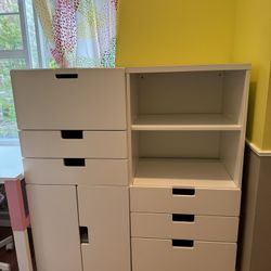 Kids Storage Furniture, Desk And 2 Chairs