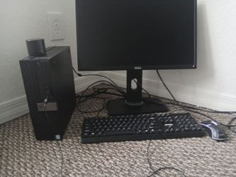 Dell Desktop Computer Setup with Monitor