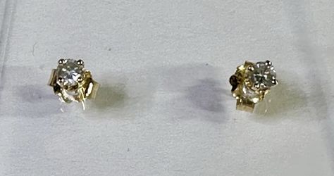 FREE SHIPPING! BEAUTIFUL 14K Y. GOLD SCREW BACK STUD EARRINGS 2.94mm LOT#170