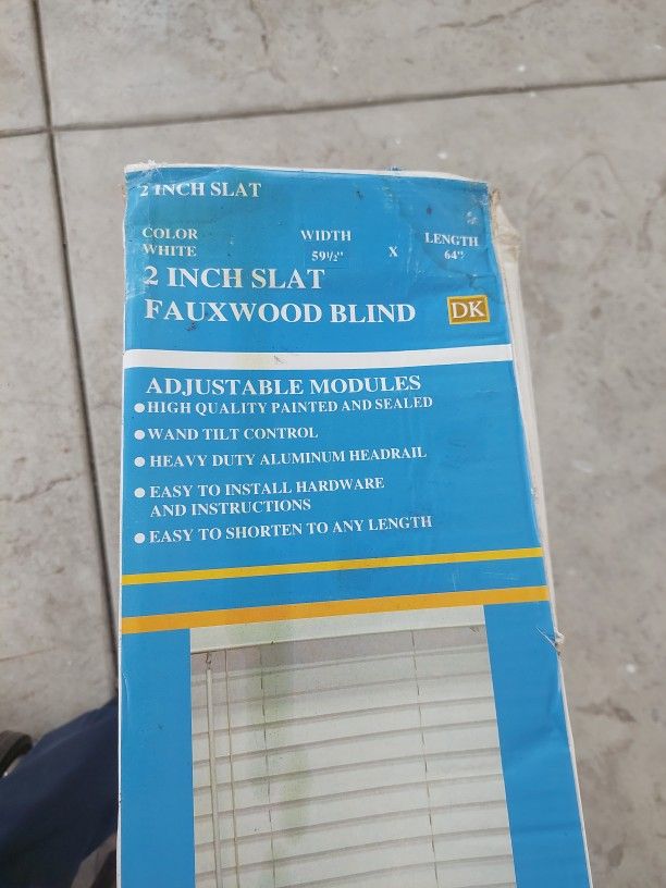 2 Inch Slat Fauxwood Blind White