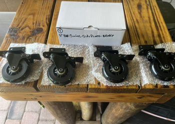 3'' BLACK SWIVEL SIDE PLATE MOUNT HEAVY DUTY