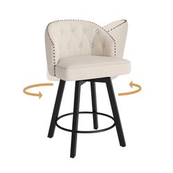 Arturo Swivel Counter Stool with Nailhead Trim set of 2  Brand new in box - Assembly is required  cash only  Pickup only (Anaheim)  Overall Size: 25.2
