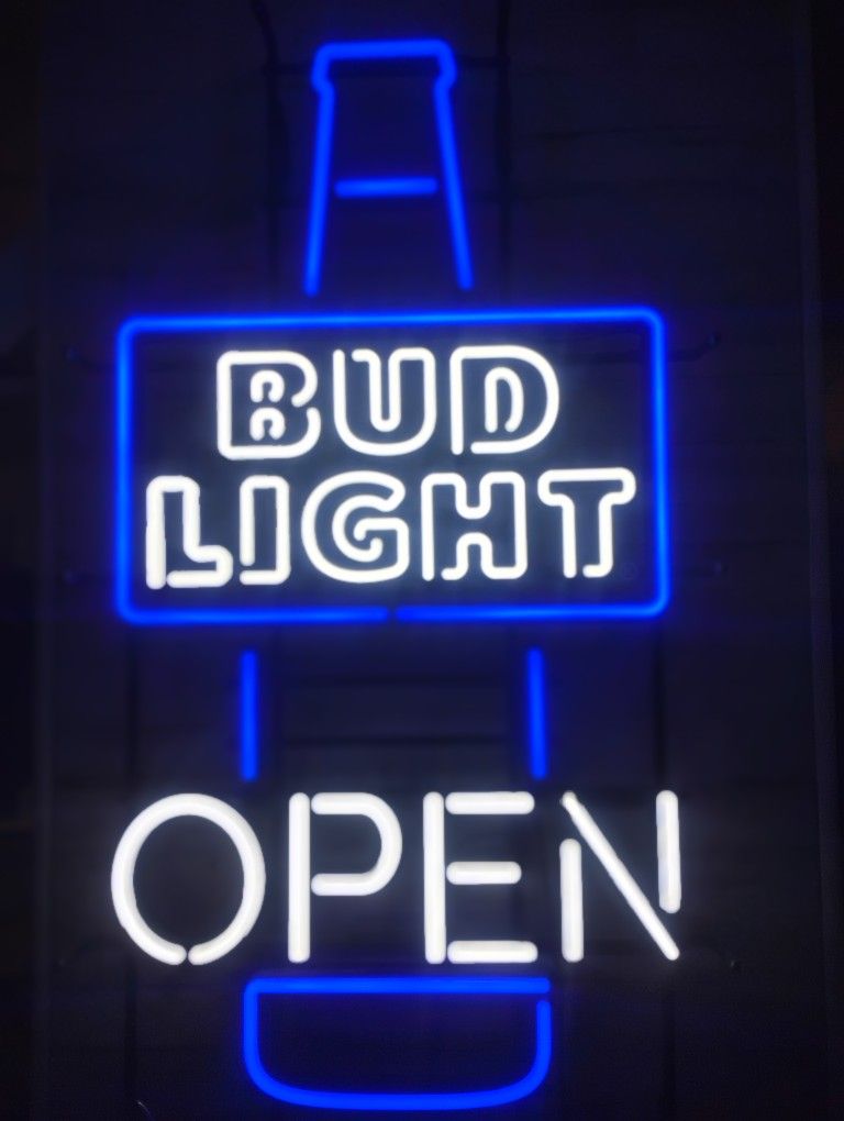 Bud Light Neon OPEN Sign