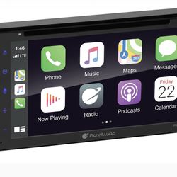 Planet Audio P9950CPA ACarplay Android Auto Car Multimedia Player - Double-Din, 6.75 Inch LCD Touchscreen, Bluetooth, MP3-DVD-CD-USB-Aux in, Am/F