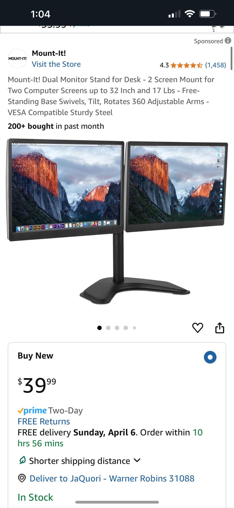 Brand New Monitor Stand