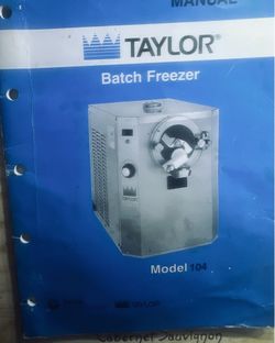 2017 Taylor 104-12 Countertop Batch Ice Cream Freezer 115V