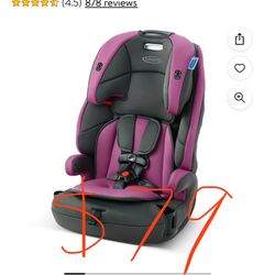 New Pink 3 In 1 Child Booster Car Seat