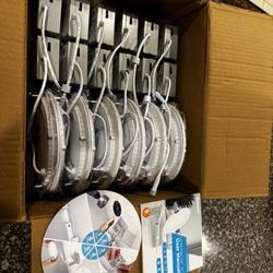 Ensenior 12 Pack 6 Inch LED Recessed Ceiling Light, Dimmable, 2700K-5000K 5CCT, 1050LM 12W 120V, High Brightness Canless Wafer Downlight - ETL&FCC&IC