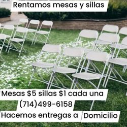 Se Rentan Mesas Y Sillas