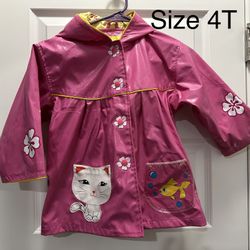 Girls Rain Jacket 4T 