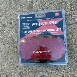 Foxfire Safety LED Light Bar Amber - New in Box - 3 Flash Patterns, 2x45lb Magnets, Visible 1+ Mile