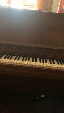 Upright Piano Dark Wood Finish
