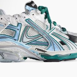 Blue green balenciaga runner