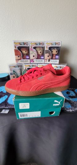 Red Suede Pumas