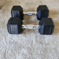 2 Dumbells 25LB's Each