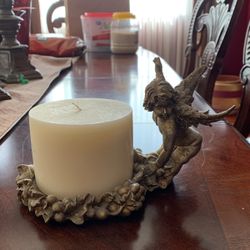Angel Wooden Candle Holder
