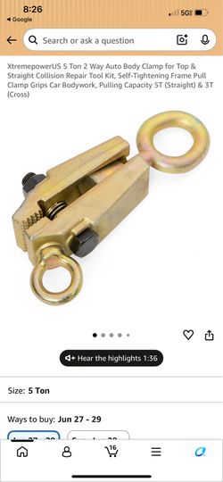 5 Ton 2 Way Auto Body Clamp