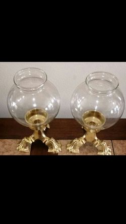 Brass candle holders