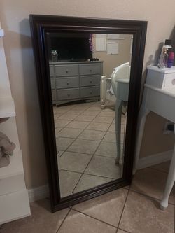 Large Dark Brown Mirror