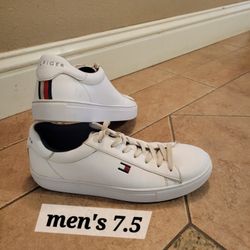 Hilfiger White Leather Men's Shoes Size 7-1/2
