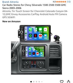 Aitrenlu 7in Car Stereo for Chevy Silverado GMC Sierra