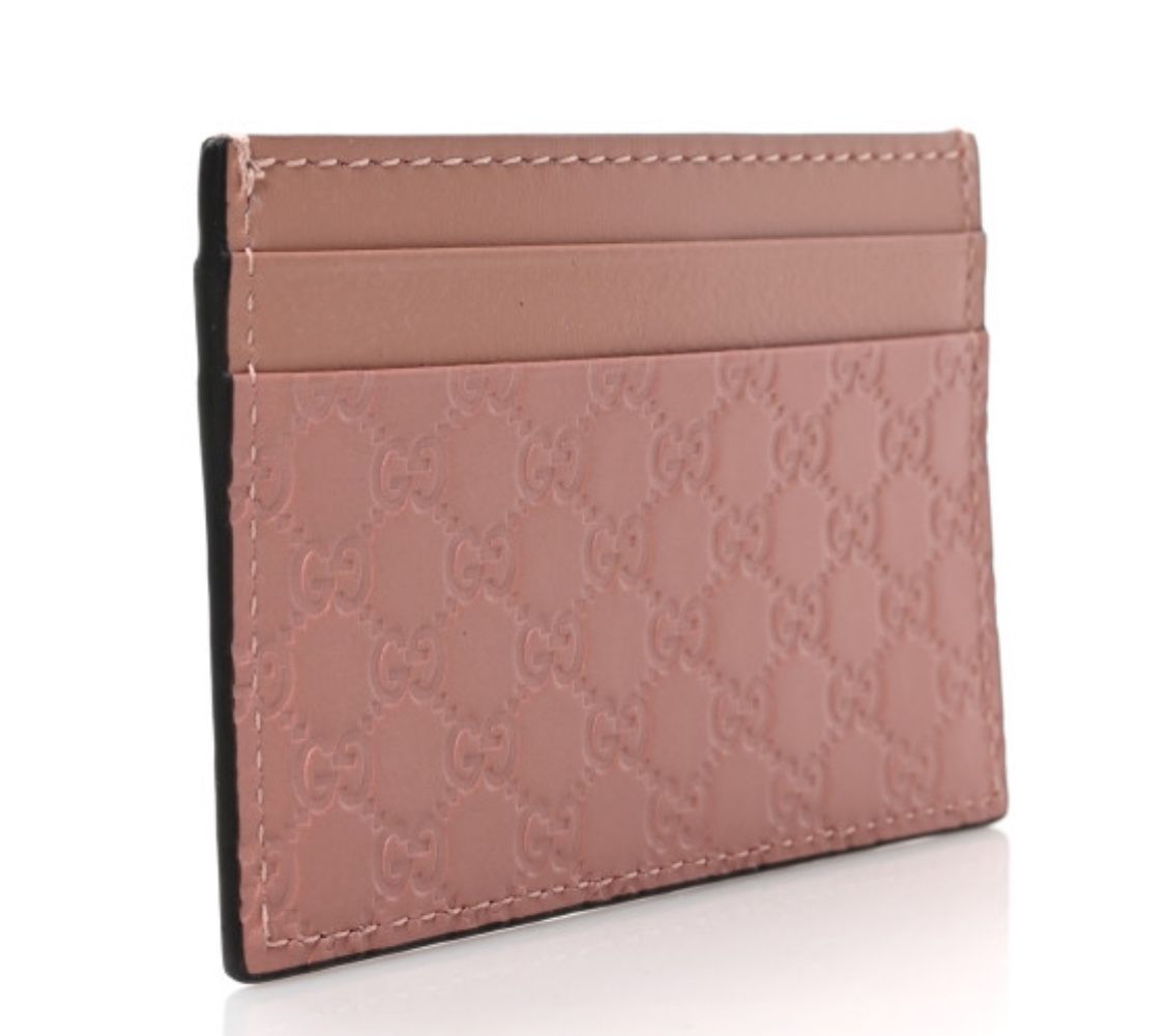 GUCCI Soft Pink Card Holder Wallet