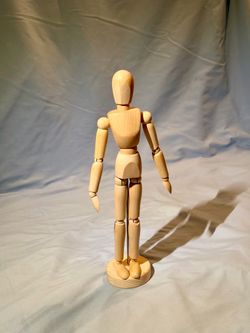 Wooden Artist Mannequin, Posable Drawing Figure with Base, Brand New