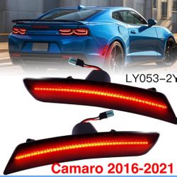  LIGHTING Smoke Lens Amber LED Rear Bumper Light Side Marker For Camaro 2016-2021 