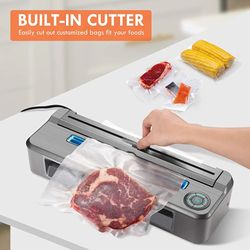 Automatic Food Sealer Vacuum Sealer Machine Built-In Cutter