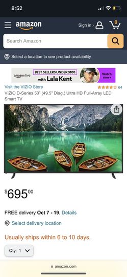 Vizo 50 Inch 4khud Smart Tv  
