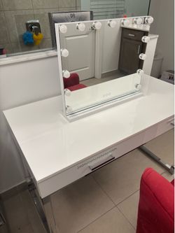 Vanity with chair