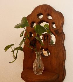 VTG OWL MIRRORED WALL SHELF