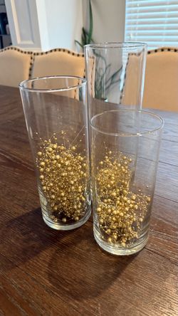 Glass candle centerpieces
