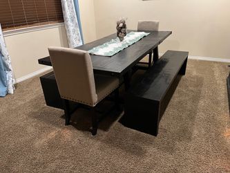 Dining table and buffet
