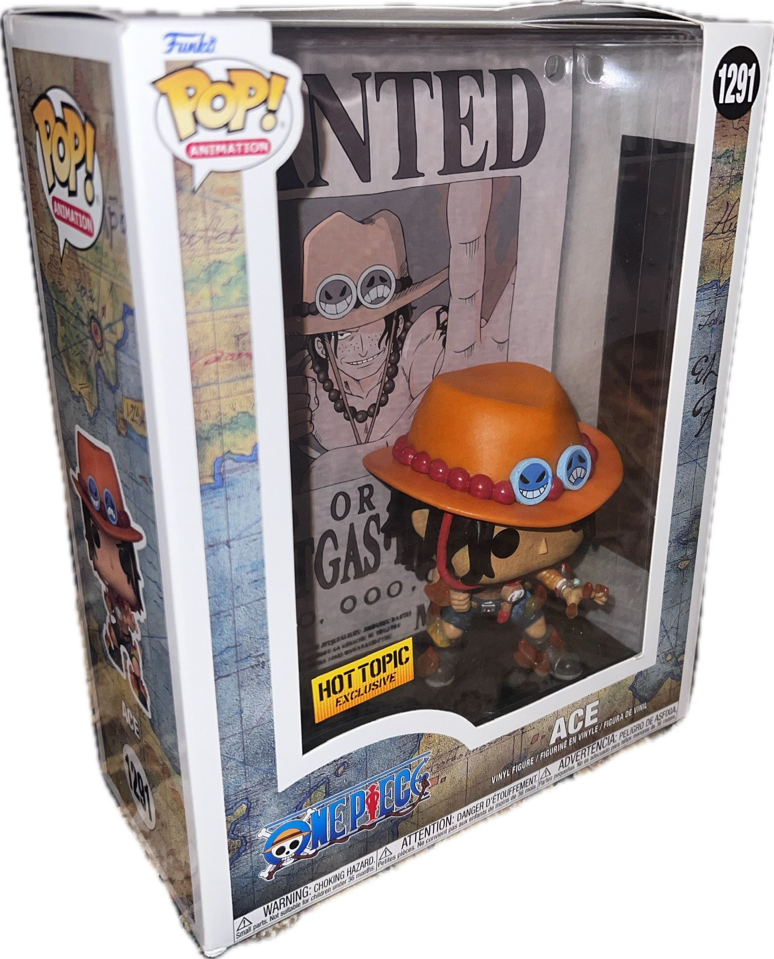 Funko Pop! Small Cover Case: One Piece - Ace - Hot Topic (HT) (Exclusive) #1291