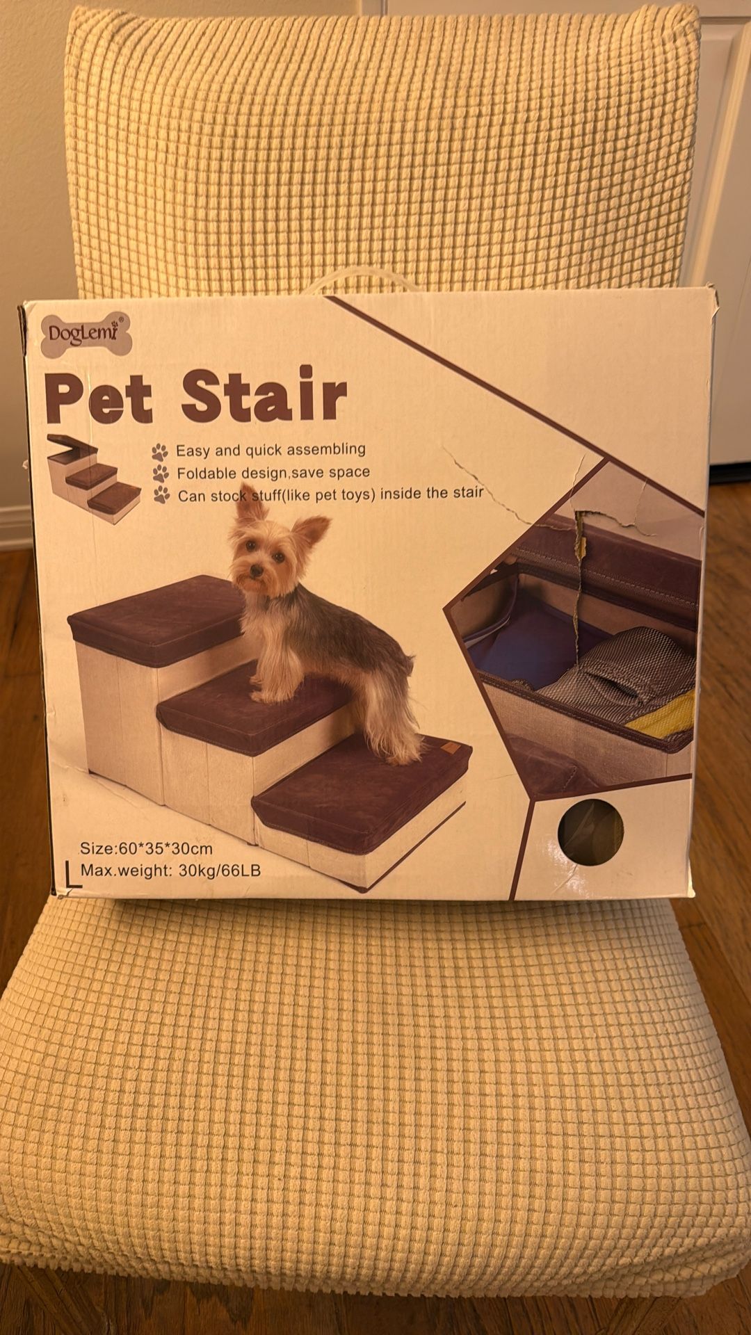 Pet Stairs – Foldable, Storage Inside (NEW)