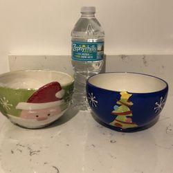 Set of 2; SMALL Holiday Bowls