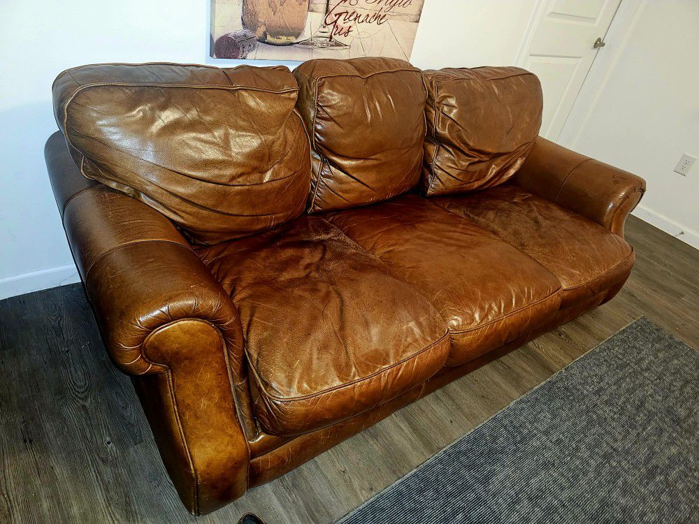 Top Grain Genuine Leather Sofa 