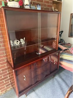 Mid-Century Modern china cabinet hutch