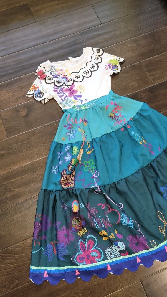 Adult Women's Size Small Encanto Mirabel Full Length Dress Halloween Costume Excellent Condition PRICE Is Firm Cash Only