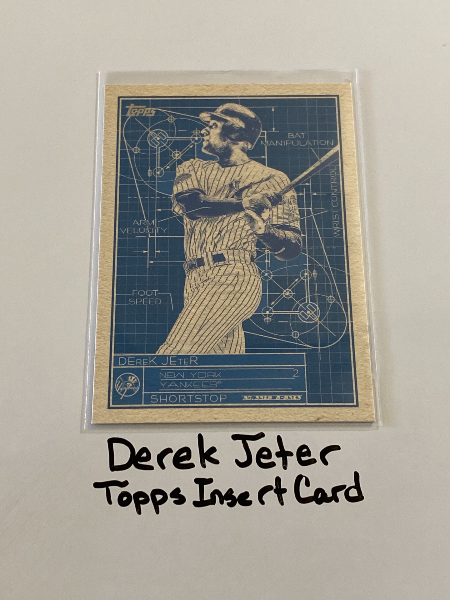 Derek Jeter New York Yankees Hall of Fame Shortstop Topps Short Print Insert Card. 