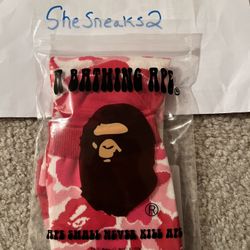 Bape ABC Pink Camo Socks 