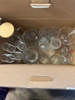 Box of random glasses