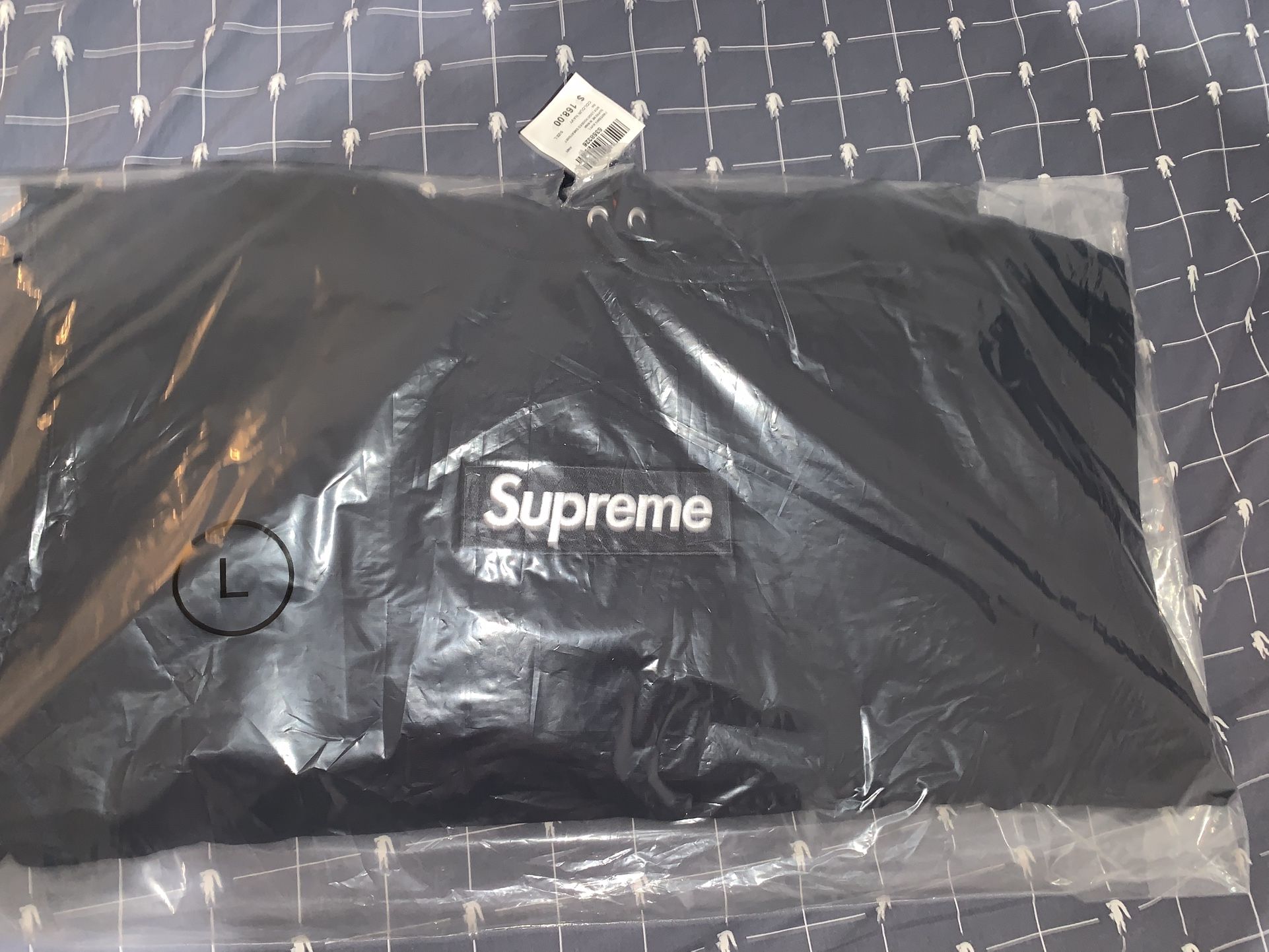Supreme Box Logo Hooded Sweatshirt Navy (FW25) Size: Large