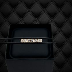 14k Yellow Gold Lab-grown Diamond Band 